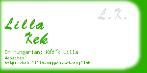 lilla kek business card